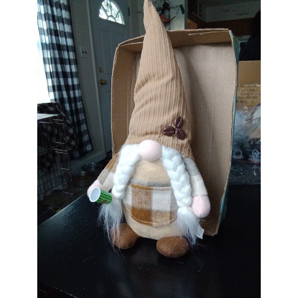 165 Country Girl Gnome Java Coffee Bean Sitter Plush